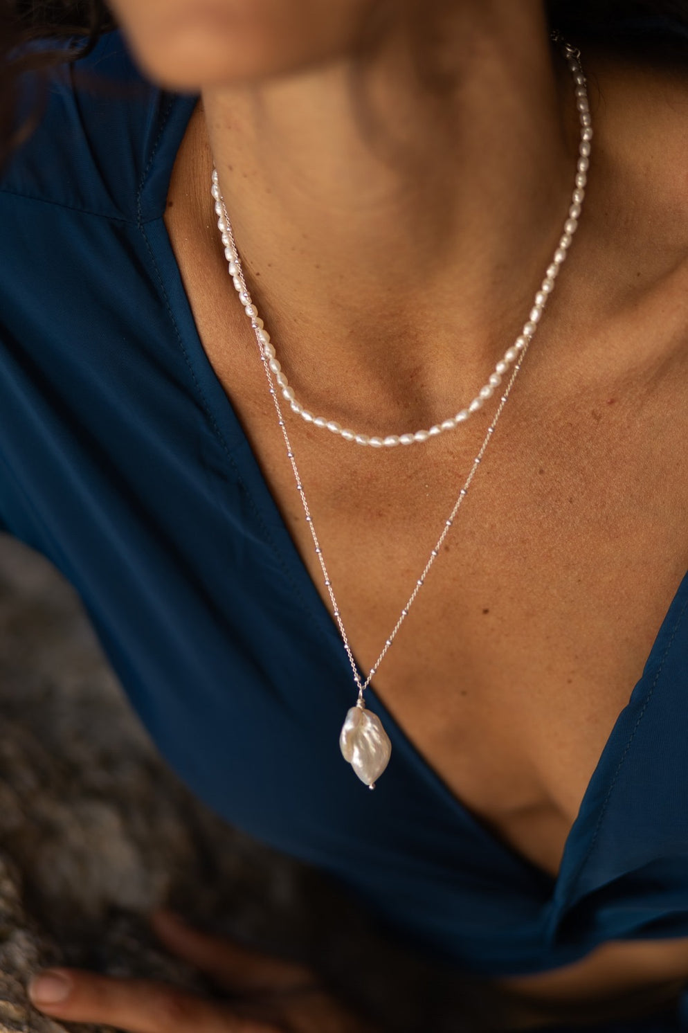 Miore Collana Argento 925 Con Ciondolo Topazio Naturale Blu – Catena Grumetta 45 Cm, Gioiello Anallergico In Astuccio